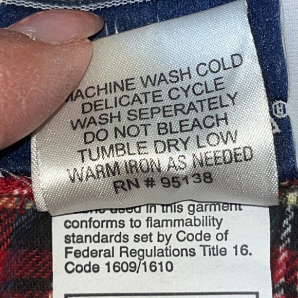 LANZ OF SALZBURG by ELLEN WEST Red Plaid Flannel Grandma Prairie Nightgown NWT L - Picture 7 of 14